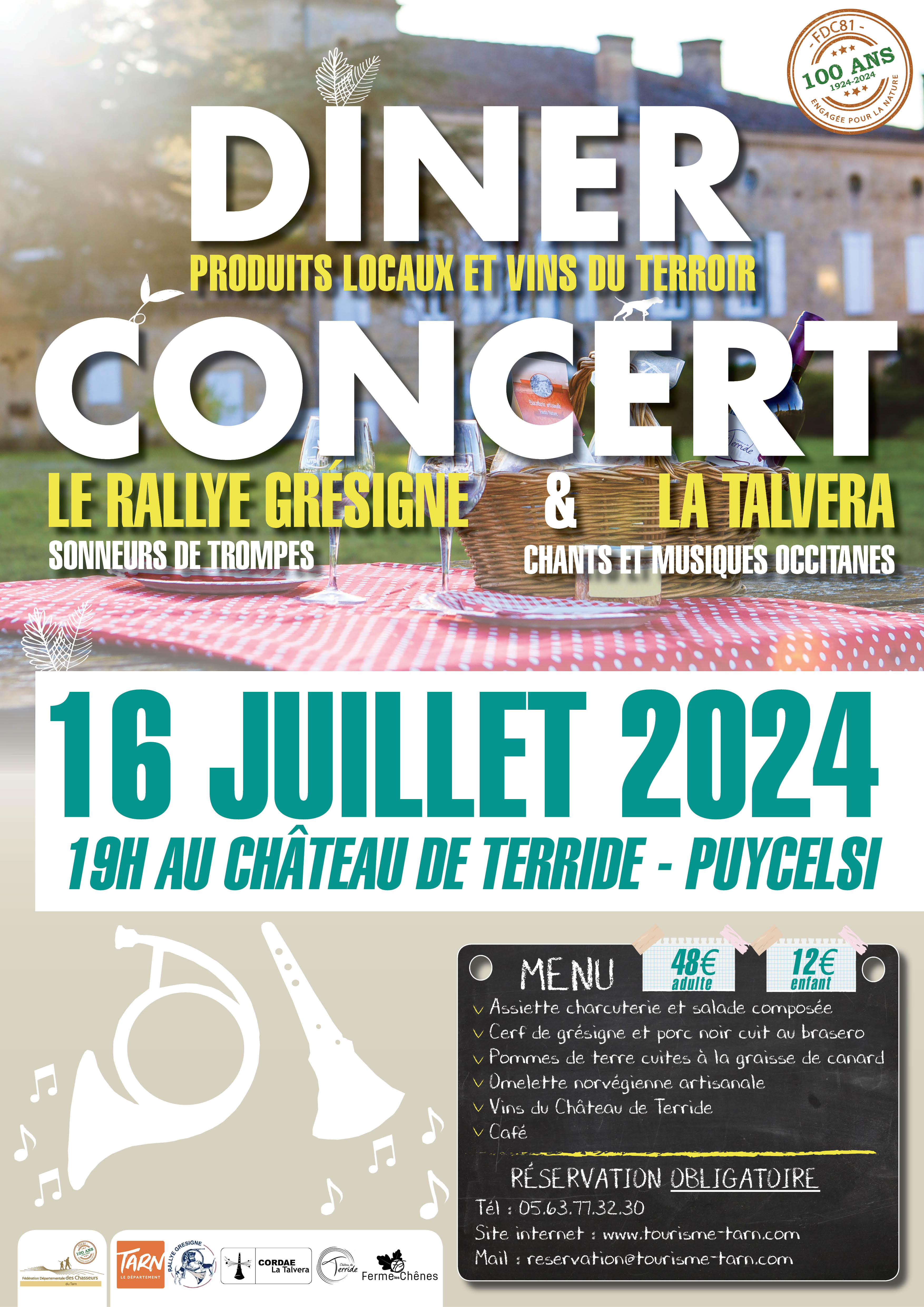 Diner-Concert :centrenaire de la FDC81 - 16/07/2024